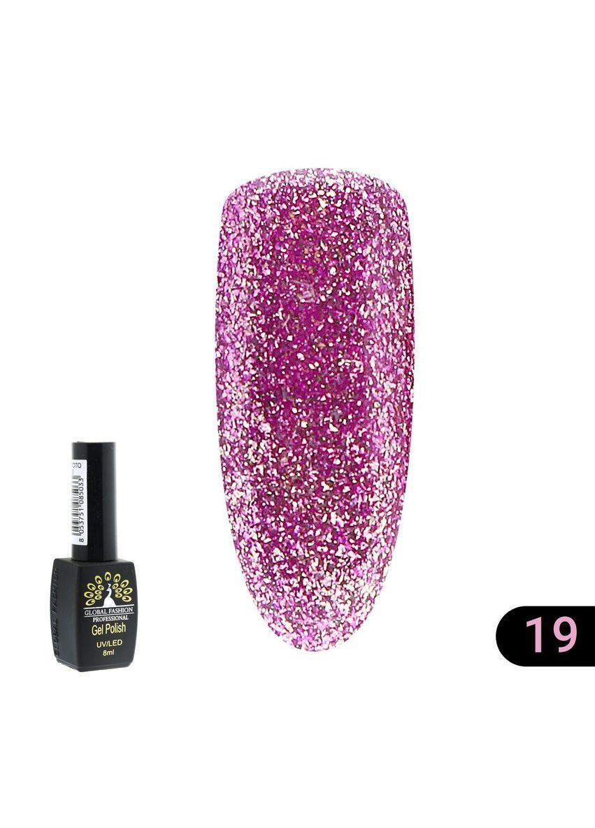Гель лак Gold №19, 8мл Global Fashion (354797675)