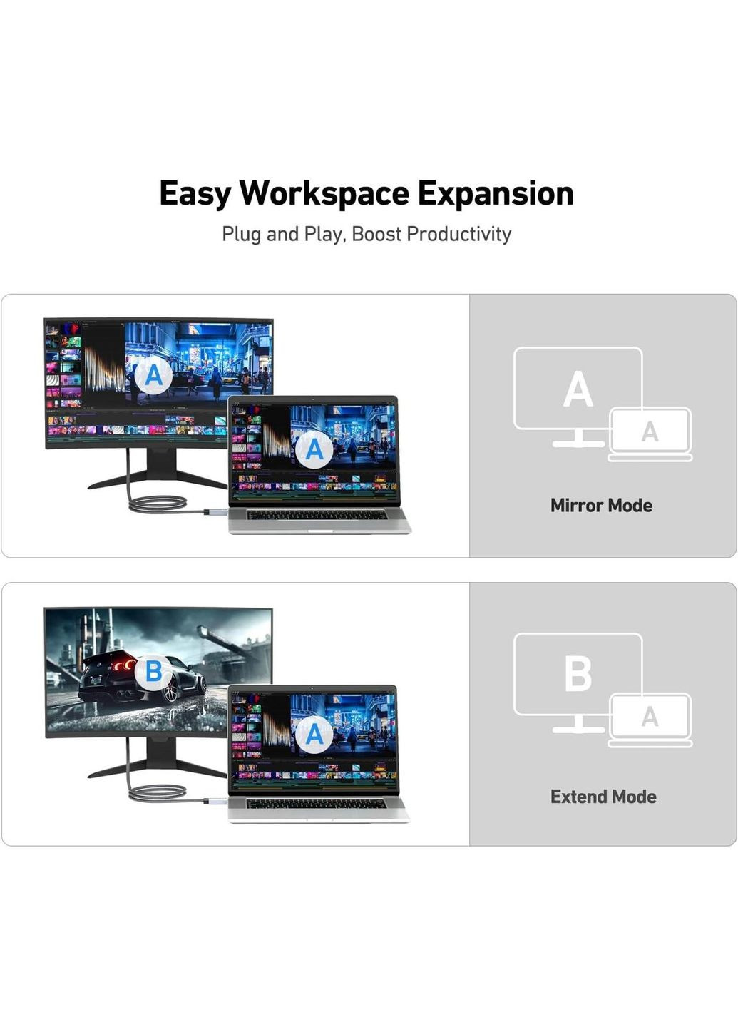 Кабель BENFEI USB C to HDMI 4K@60Hz 1.8м Samsung (308849372)
