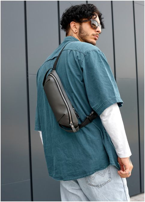 Сумка чоловіча через плече бананка з екошкіри Holster MSH Sambag (302007458)