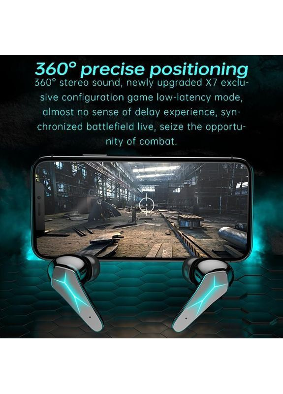Бездротові ігрові навушники Х7 з мікрофоном, зарядним кейсом і LED-підсвіткою Геймерські навушники TWS (367401951)