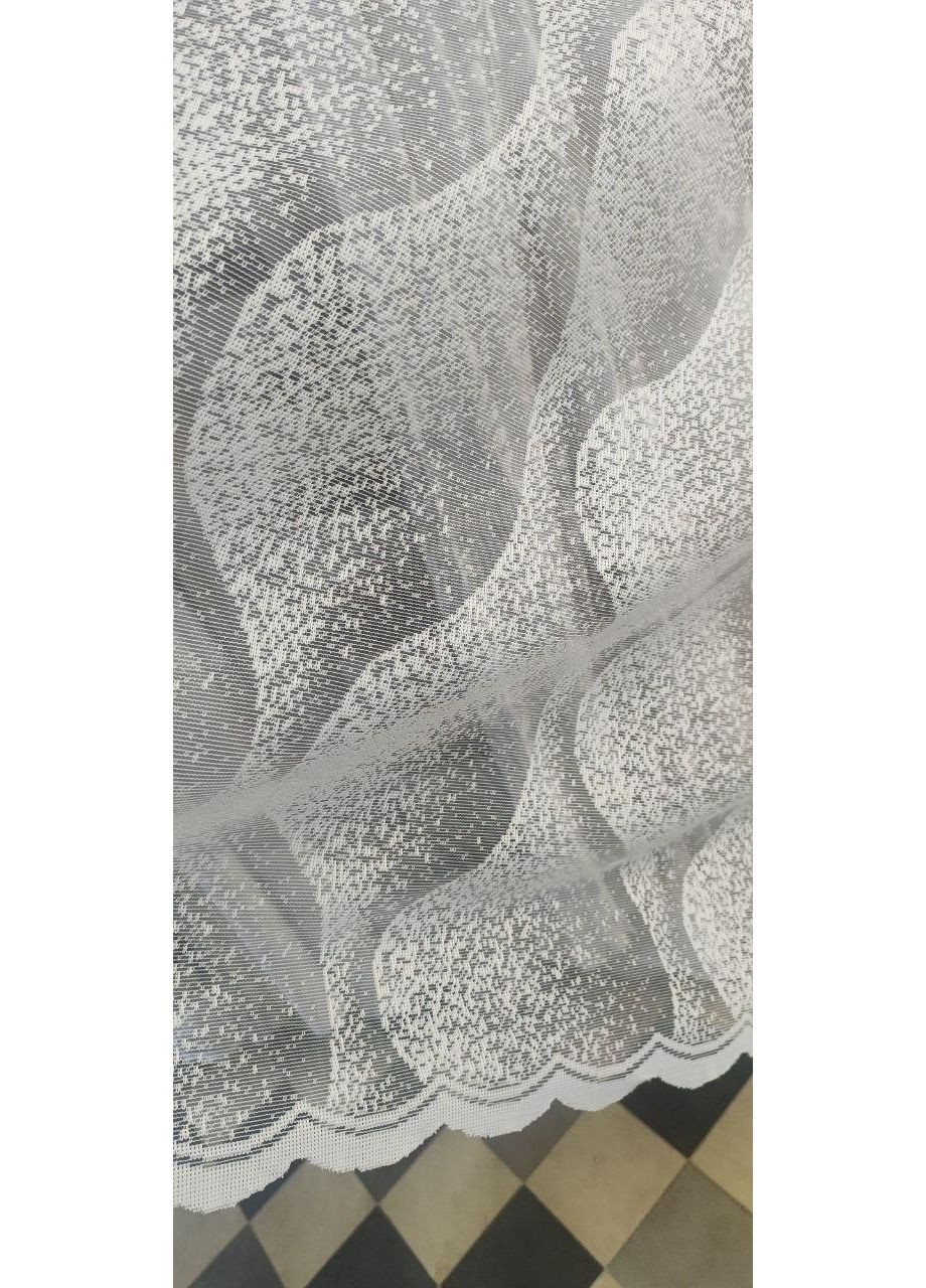 Тюль Абстракція Жакардова біла 300х240 No Brand (353834104)