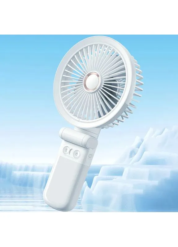 Портативний вентилятор GF12 з зажимом 5400 мАг білий 0,5 кг 3 швидкості LED No Brand (402119141)