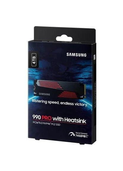 Накопитель SSD M.2 2280 4TB 990 PRO with Heatsink (MZ-V9P4T0CW) Samsung (391734361)