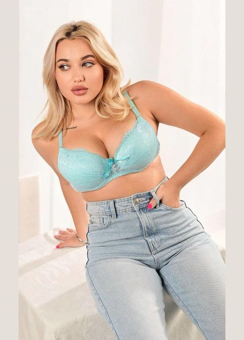 Блакитний бюстгальтер жіночий блакитного кольору No Brand поліамід, еластан
