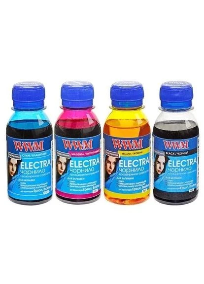 Комплект чернил Epson Electra Black, Cyan, Magenta, Yellow, 100 мл (ELECTR.SET42) ELECTR.SET42 WWM (395341723)
