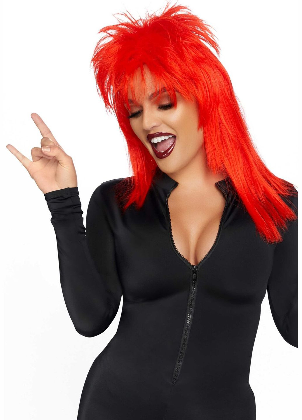 Перука рокзірки Unisex rockstar wig Red, унісекс, 53 см - CherryLove Leg Avenue (282708980)