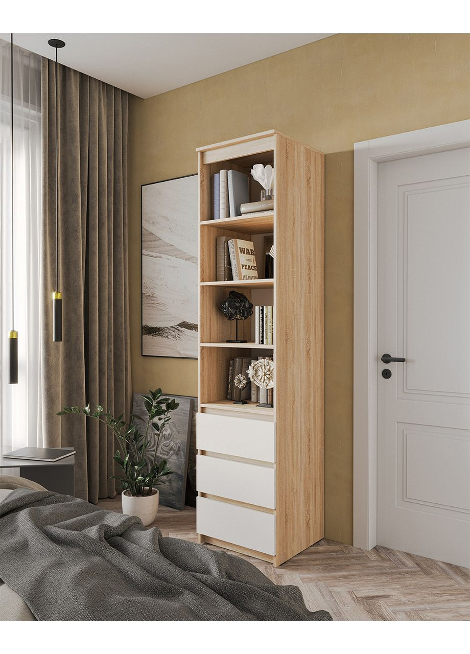 Відкритий пенал з полицями та ящиками MT-219 500*2117*498 дуб сонома/ No Brand (358928252)