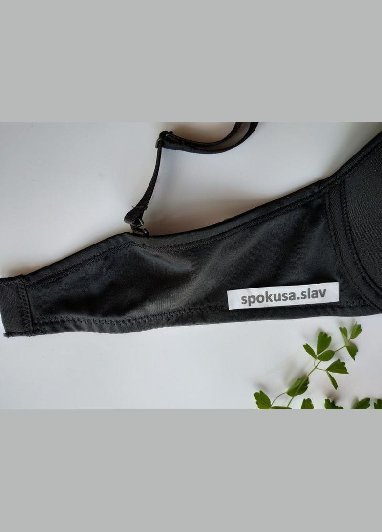 Чорний бюстгальтер гладенький чорний розмір 65в 1872 лілі Lilly з кісточками мікрофібра