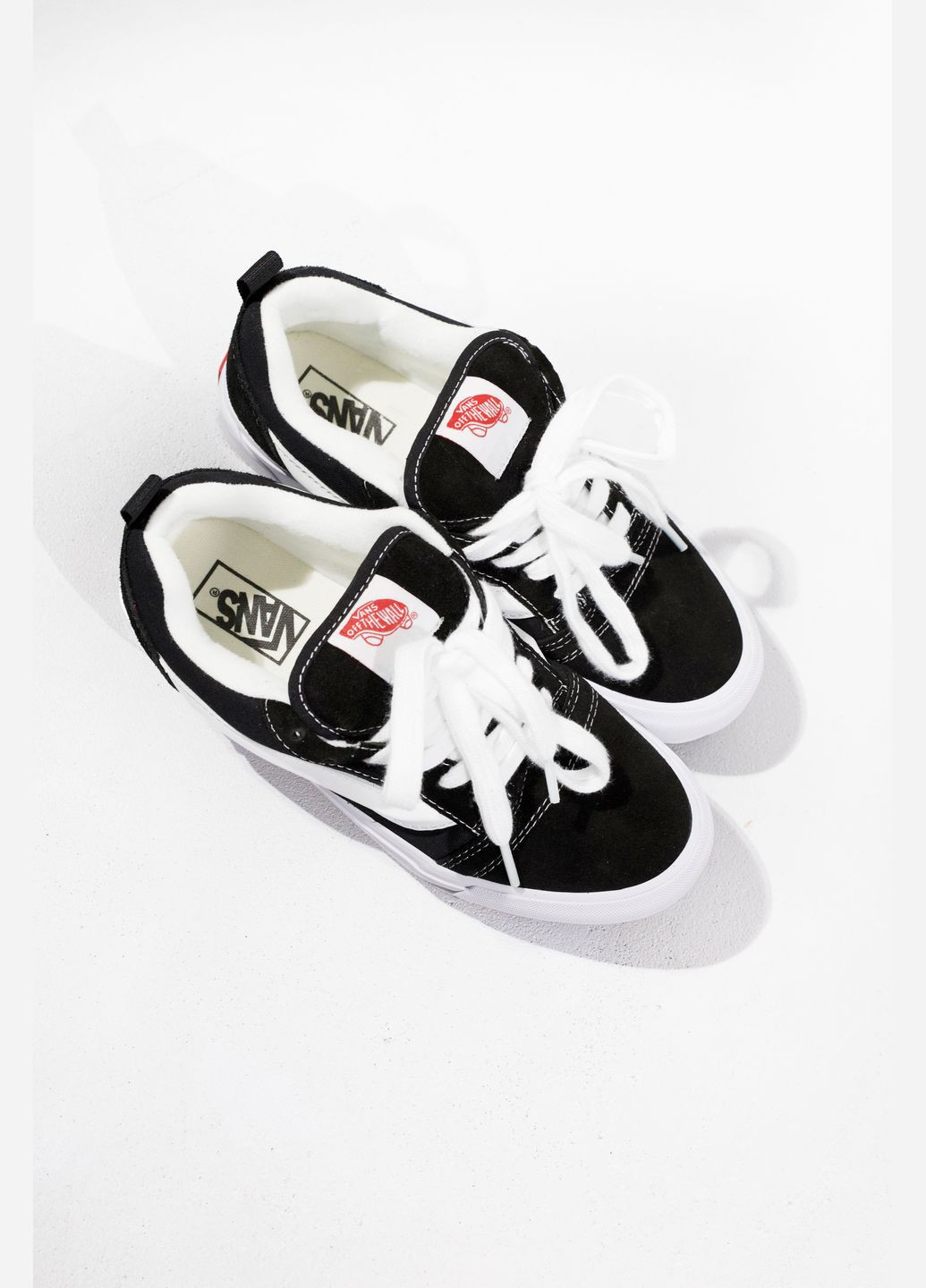 Кросівки жіночі Vans Knu Skool Platform black white | Адідас Кампус чорні білі No Brand чорні демісезони (316504452)