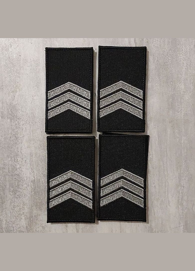 Шеврон черный Погон Полиции без номера, серебро No Brand (336381699)