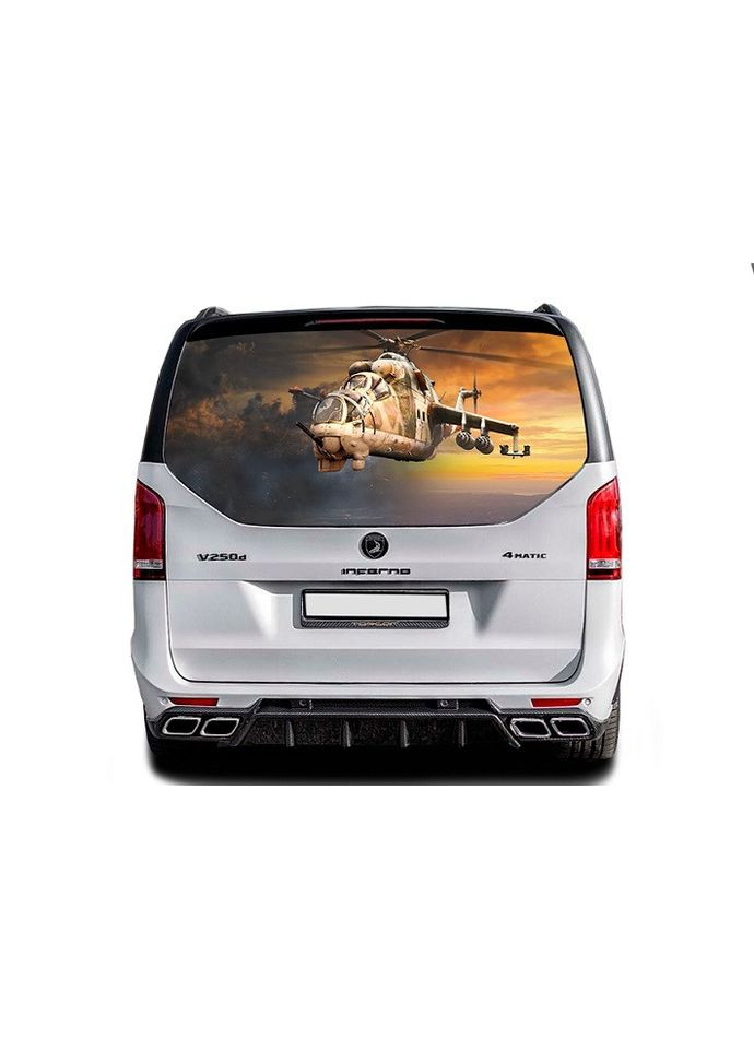 Наклейка на заднє скло Гвинтокрил 3D TUNING STUDIO 1480х700х0.18мм No Brand (362498332)