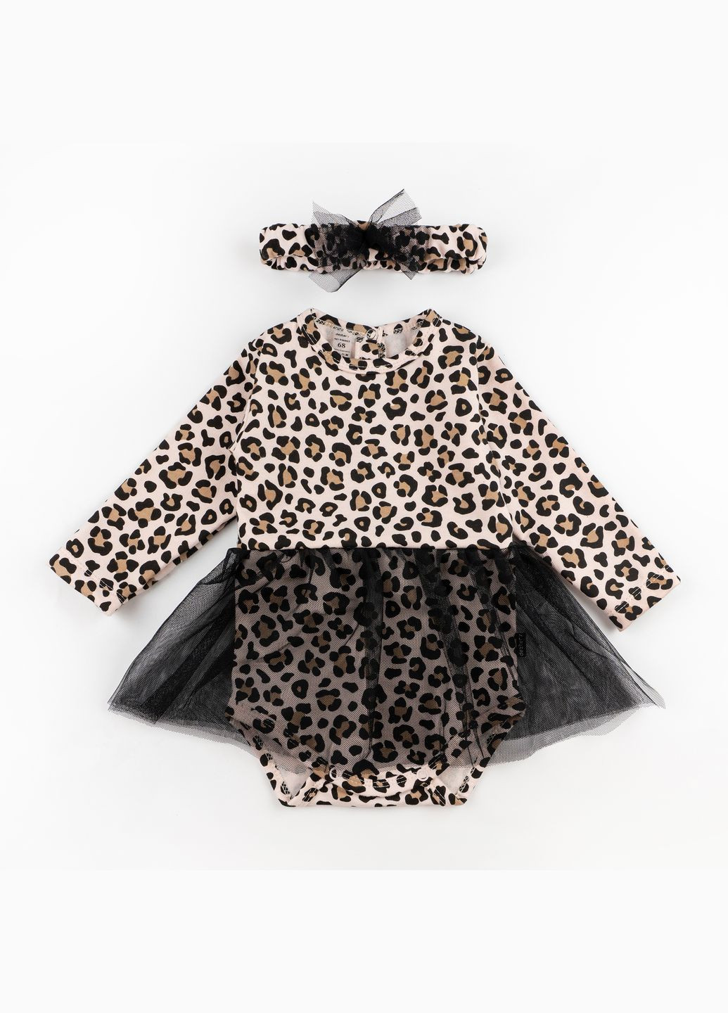 Боді-сукня для дівчинки леопардова з фатіновою спідницею Leo Коричневий dexter's (302211051)