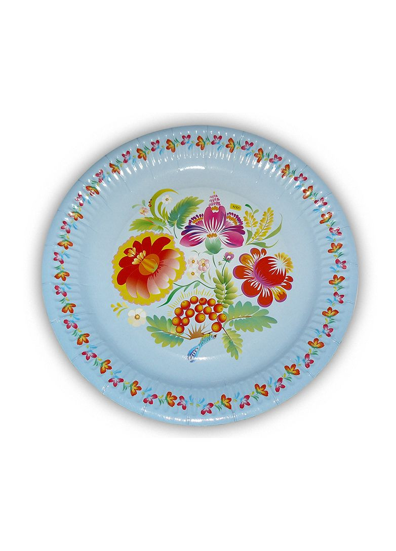 Бумажные тарелки ламинированные Петриковские 23см 10шт KOZA Style (322167829)