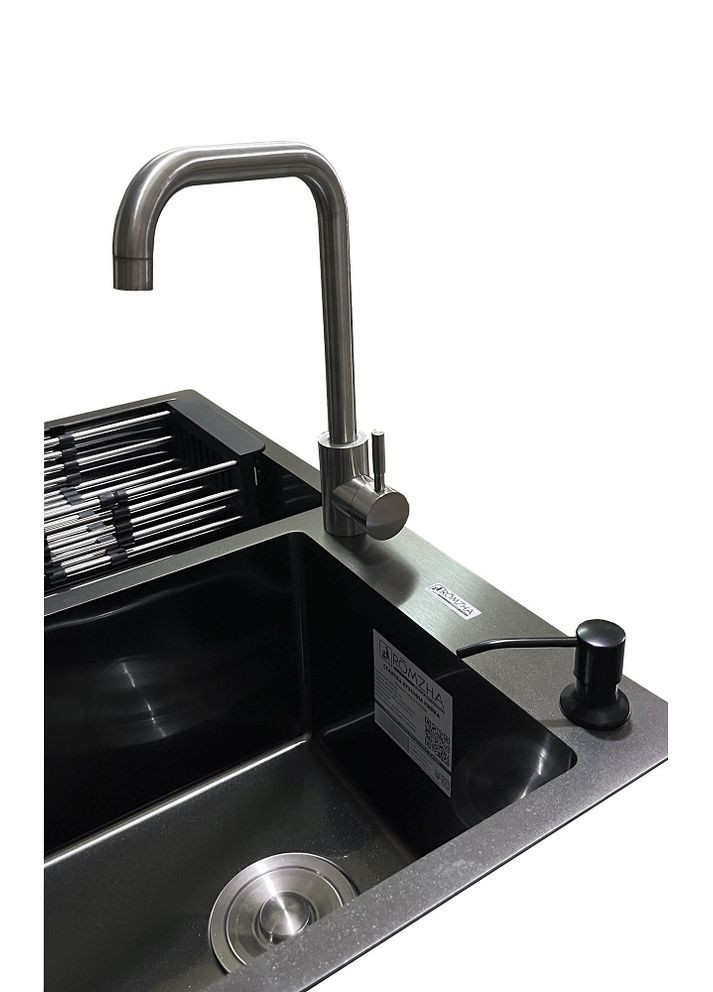 Комплект мийка + змішувач Arta U-730SDN BL (B) Romzha (322617810)