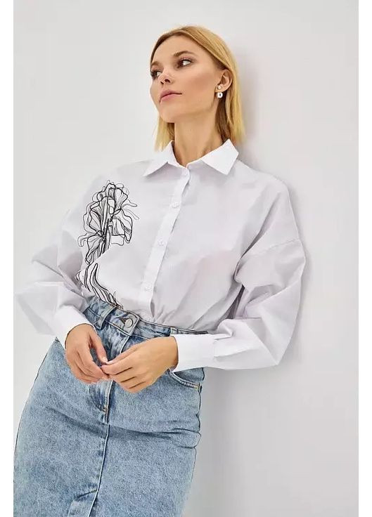 Белая повседневный рубашка Rica Mare