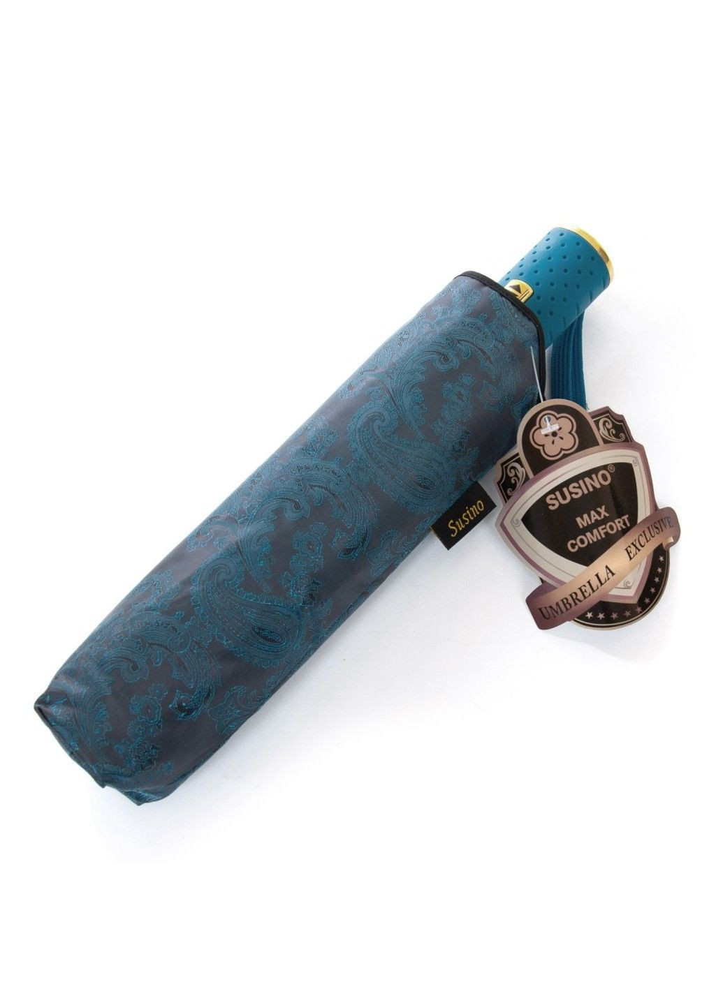 Зелёный женский зонт автомат жаккард 3086-2 Susino средний (313031781)