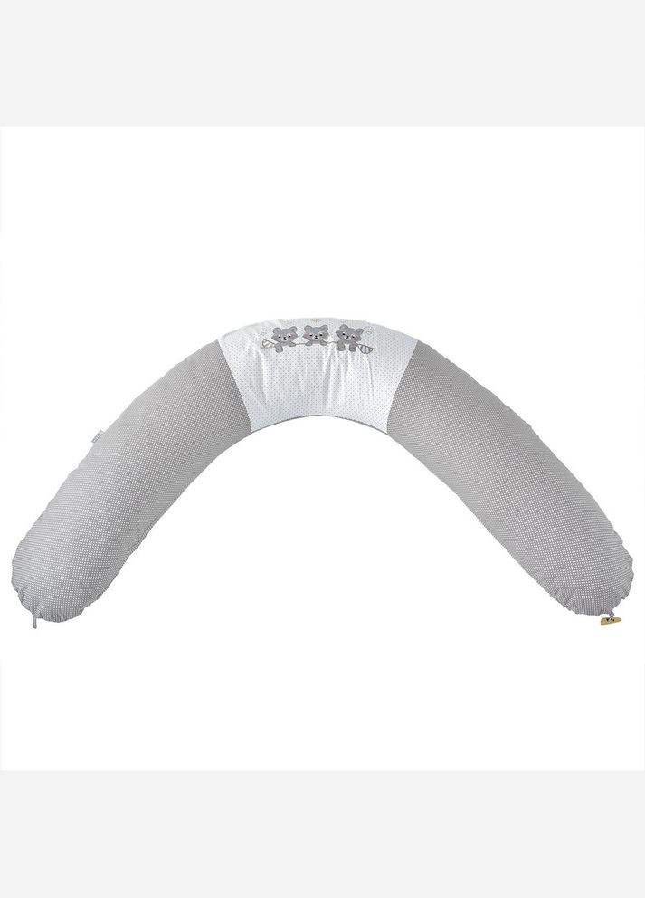 Подушка для беременных и кормления 30х190 см с вышивкой, гипоаллергенная, наволочка хлопок на молнии PAPAELLA (342128809)