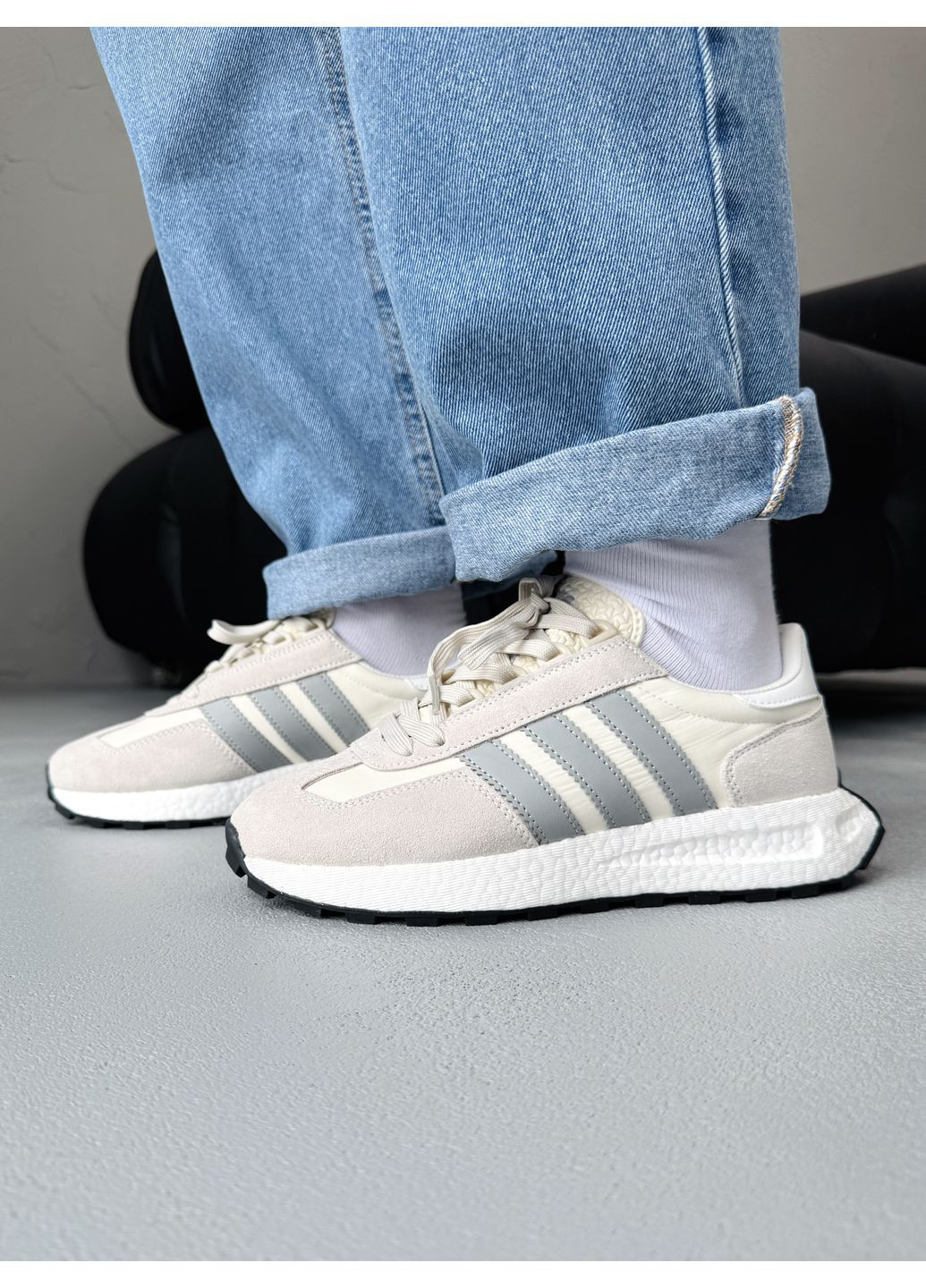 КРОСІВКИ ЖІНОЧІ ADIDAS RETROPY E5 WHITE / GREY АДІДАС РЕТРОПИ Е5 No Brand сірі демісезони (367169262)