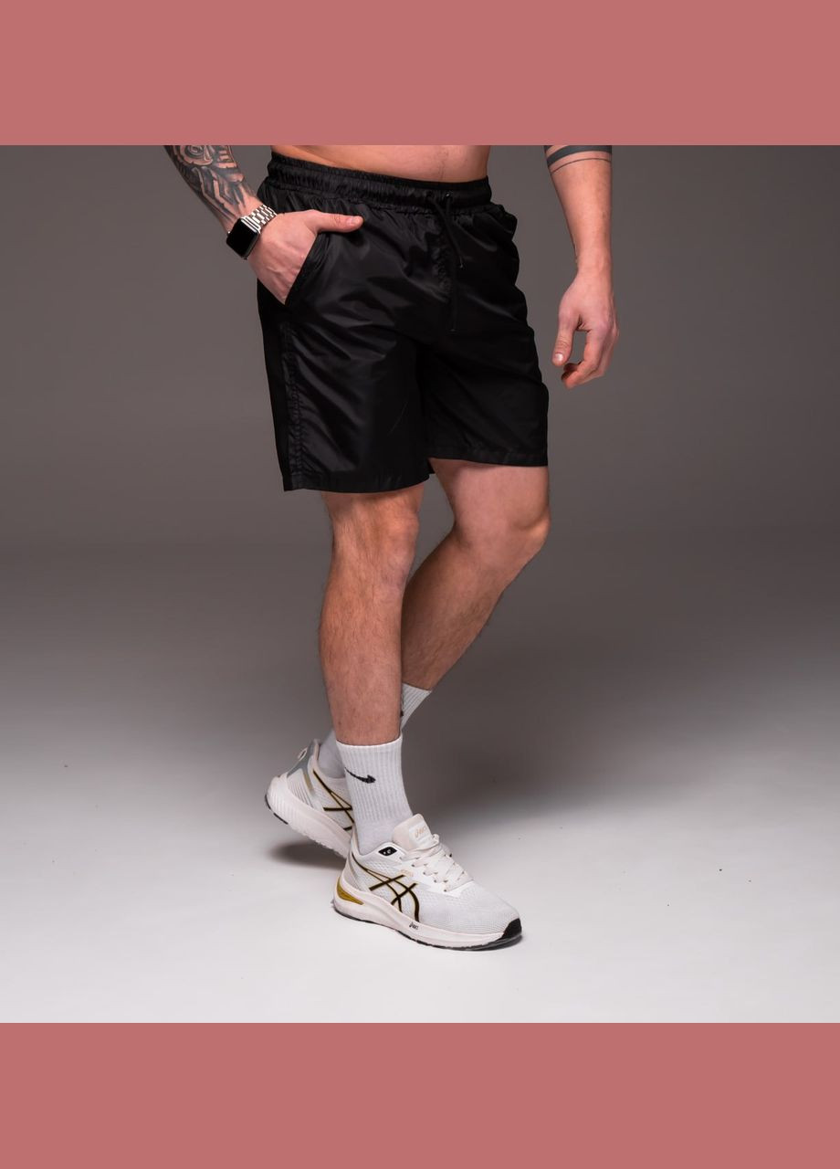 Мужские черные шорты плащевка + сетка No Brand (343710600)