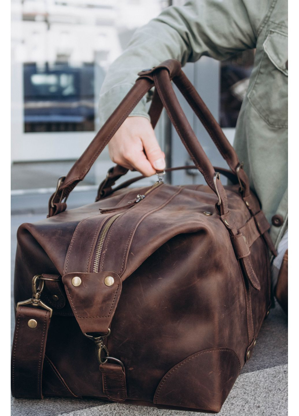 Дорожня сумка Кембрідж чоловіча з натуральної телячої шкіри Sharky Friends (351505482)