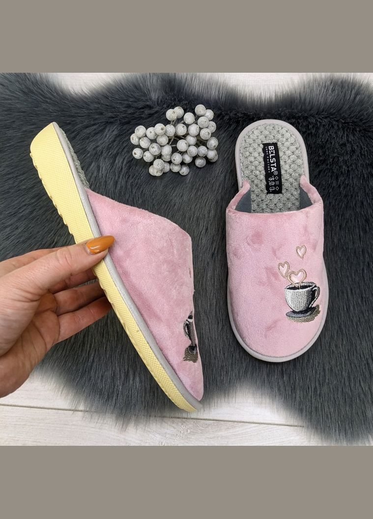 Светло-розовые тапочки женские домашние Белста