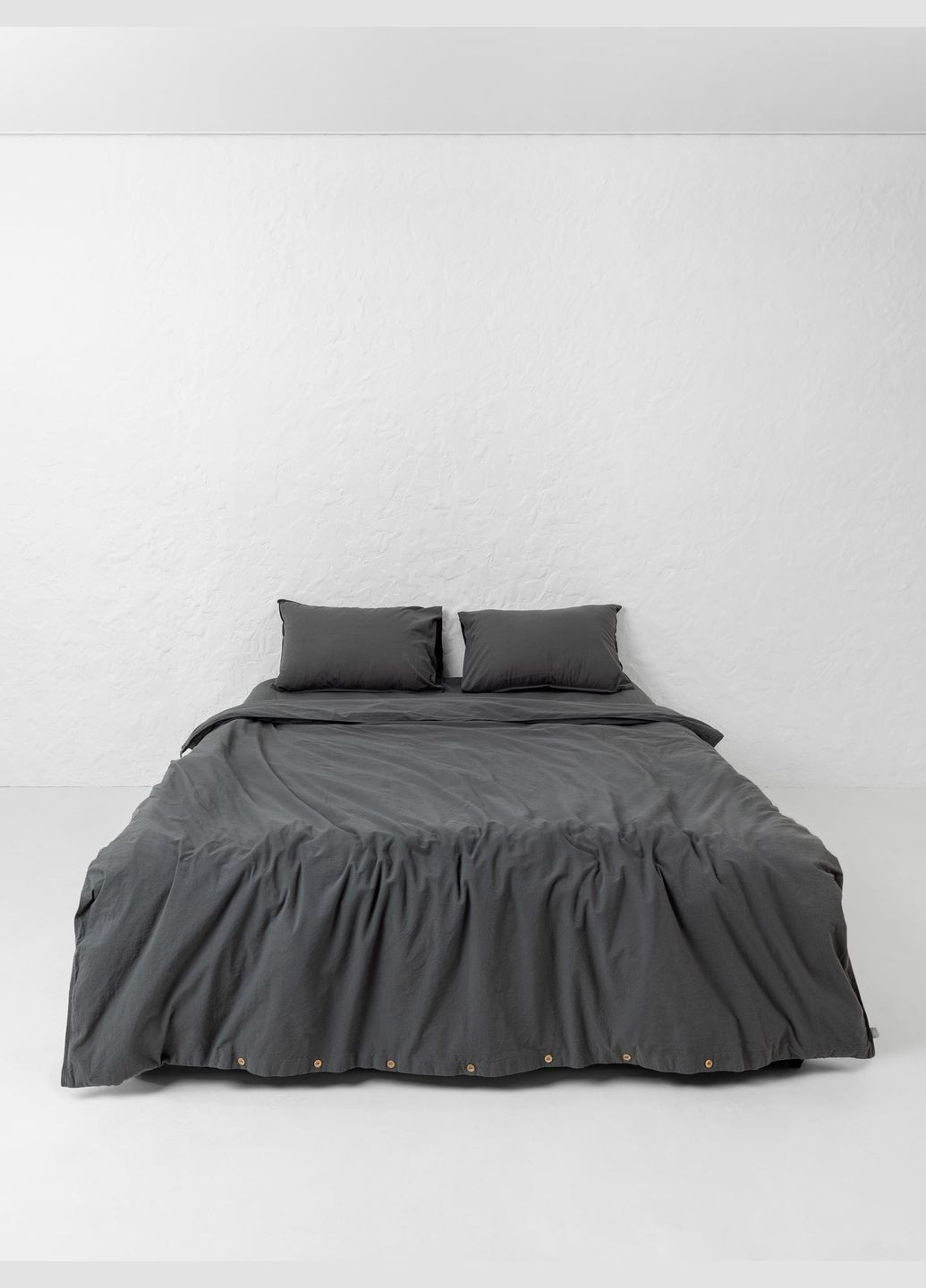 Комплект білизни із вареної бавовни Slate євро, Простирадло без резинки Leglo (300370727)