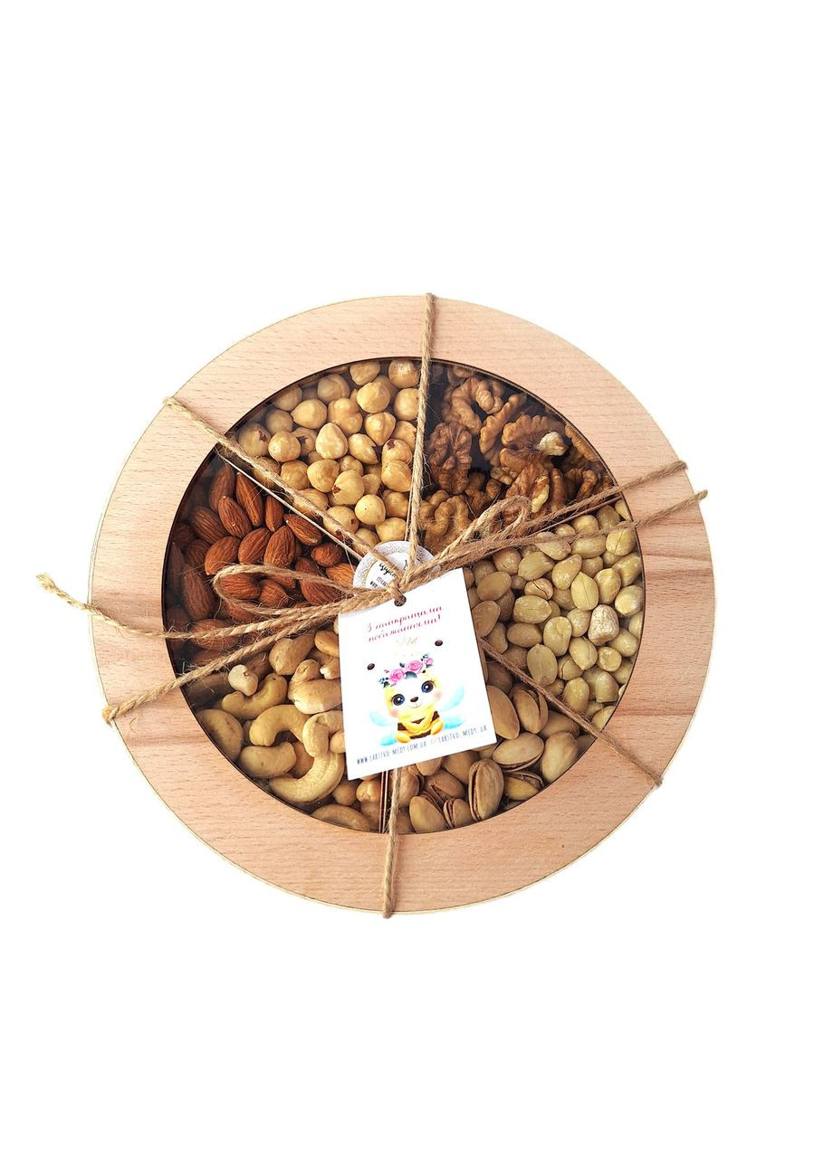 Подарочный набор орехов в шпоновой коробочке 700г. Царство Меду (324627823)