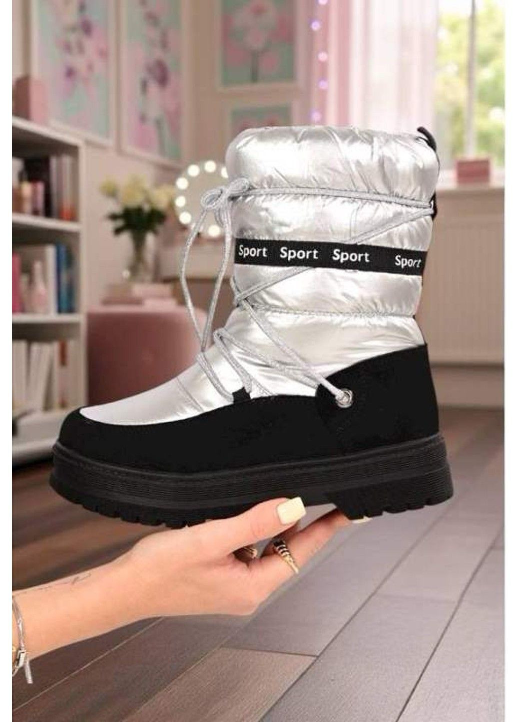 Зимние дутики подростковые зимние серебристые Tom.M