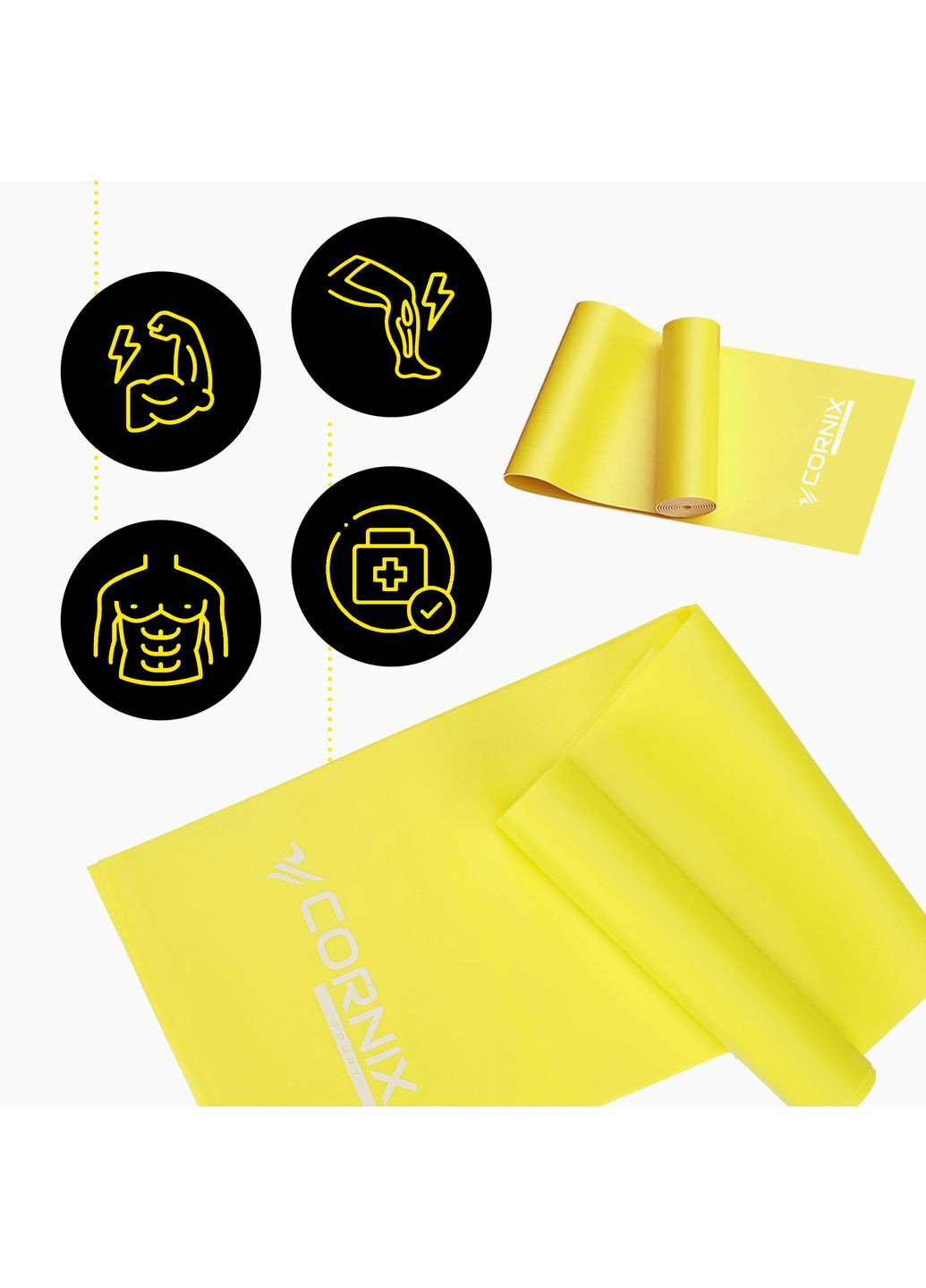 Стрічка-еспандер Flat Band 200 х 15 см для спорту та реабілітації 7 кг Cornix XR-0083 (275334141)