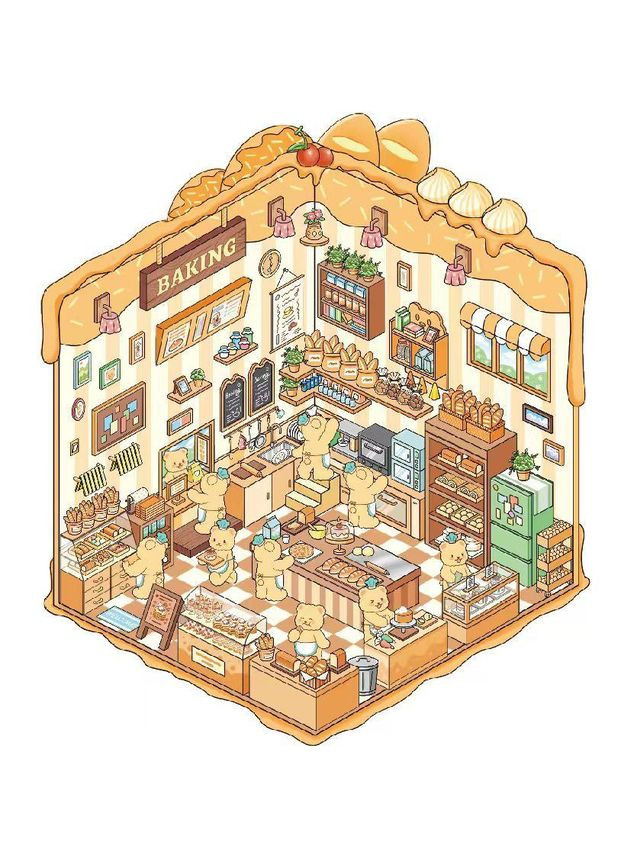 Наліпки 3Д кімнати для творчості, румбокс наклейки антистрес, з пінцетом, No Brand (331154763)