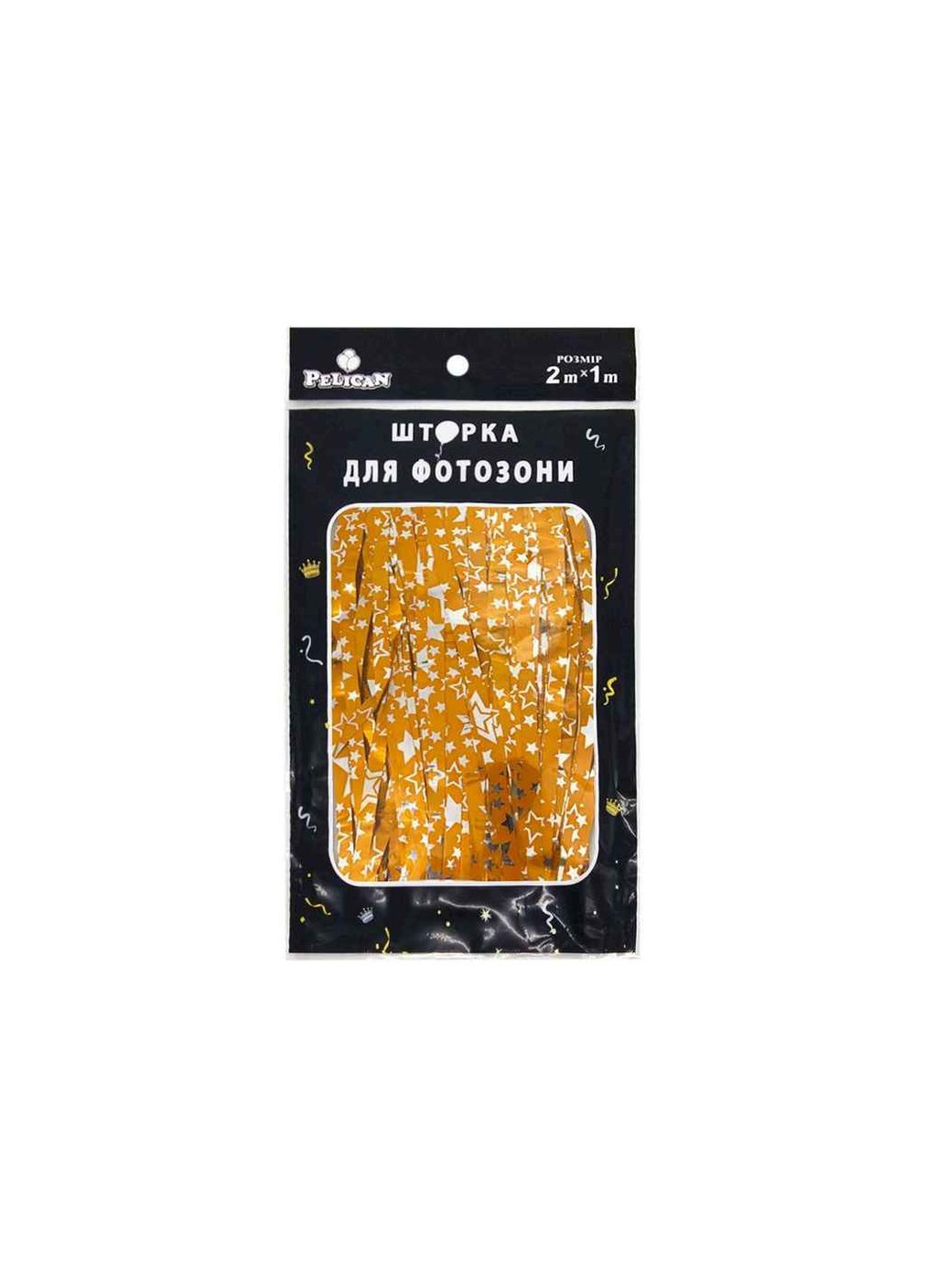 Шторка для фотозони 1m*2m "Зіркове небо" #159 помаранчовий арт.872159 PELICAN (362353142)