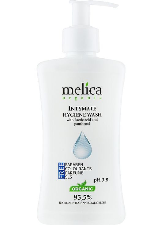 Средство для интимной гигиены с молочной кислотой и пантенолом Intimate Hygiene Wash 300ml (206733-31017965) Melica Organic (368660534)