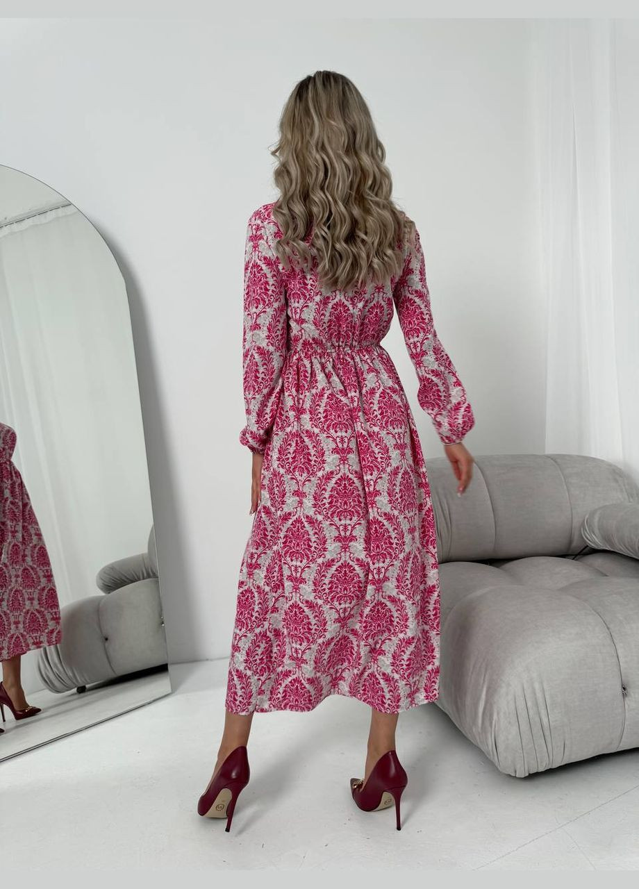 Розовое женское платье из шелкового софта цвет розовый р.42/44 453502 New Trend