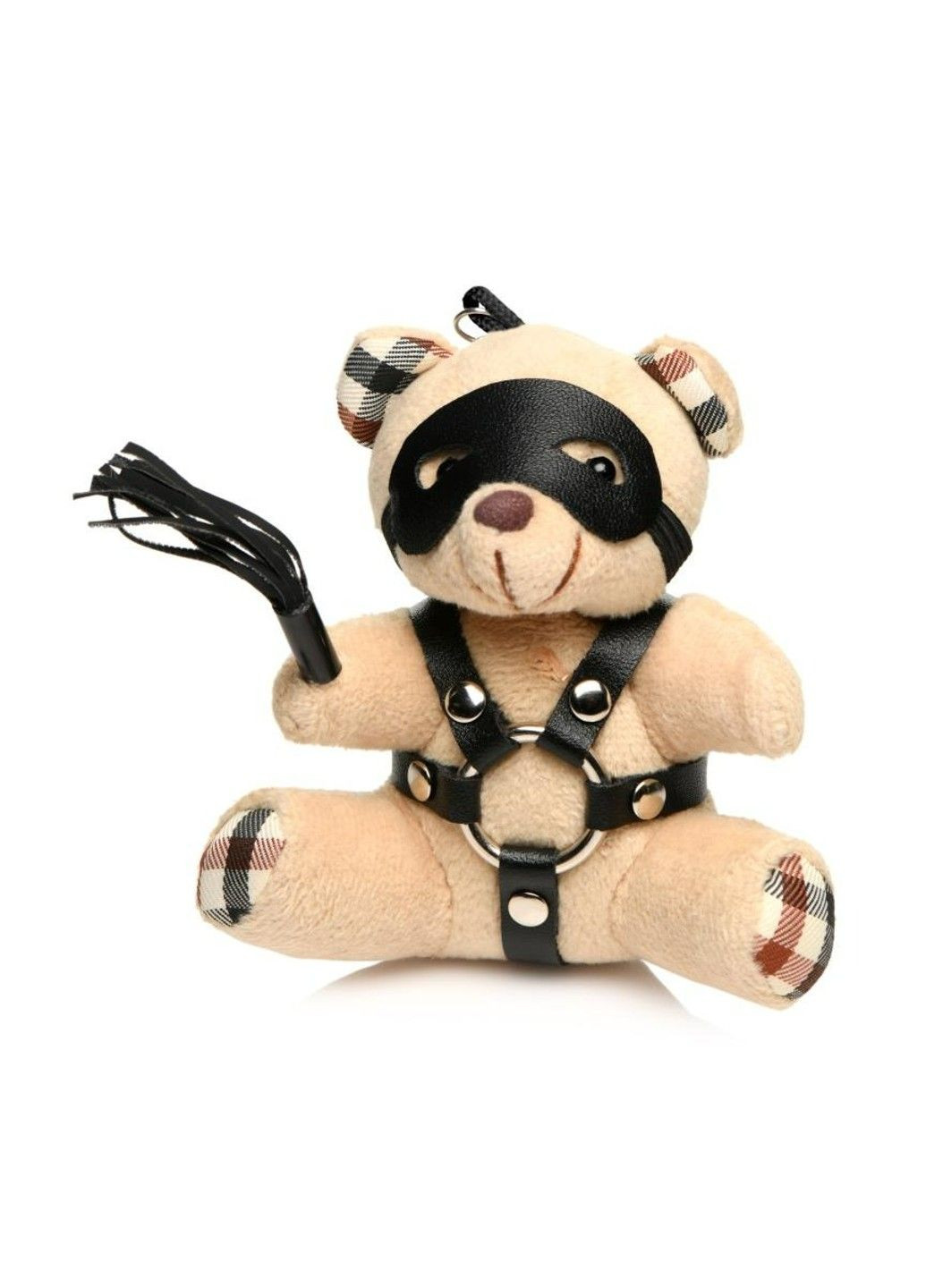 Брелок плюшевый медвежонок БДСМ с плеткой, 9 см х 9 см Master Series (289784627)