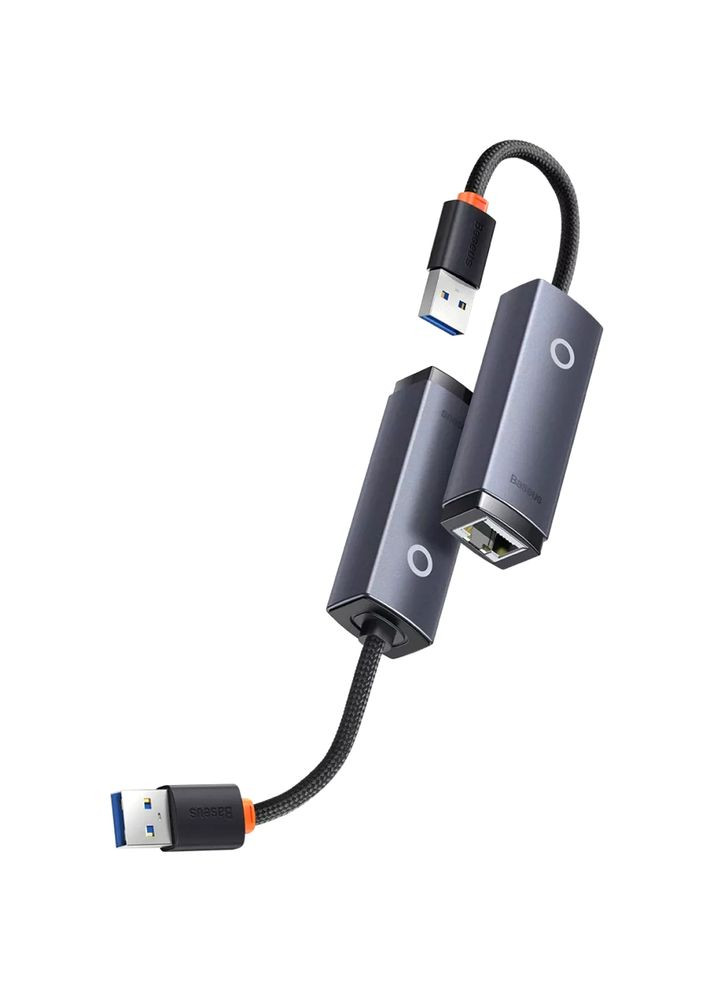 Переходник Lite Series Ethernet 1000Mbps USB to RJ45 Grey (38664) Baseus (307718066)