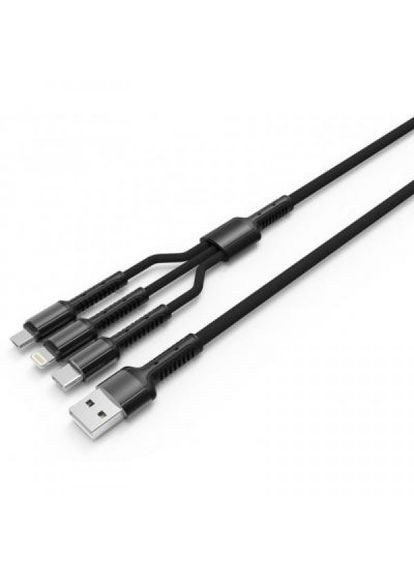 Дата кабель USB 2.0 AM to Lightning + Micro 5P + TypeC 4.0A (20W) (CW-CBU3003-GR) Colorway usb 2.0 am to lightning + micro 5p + type-c 4.0a ( (268142181)