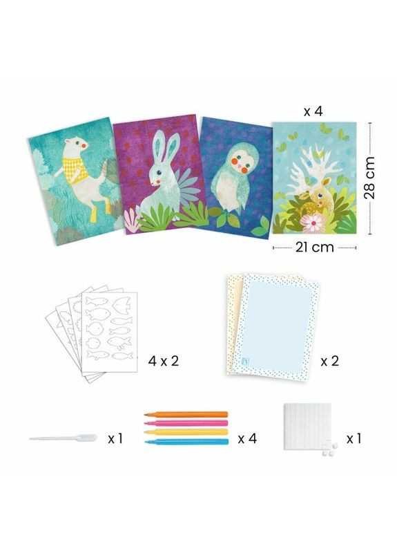 Набір для розфарбовування — тварини, DJ00082 Djeco (362314418)