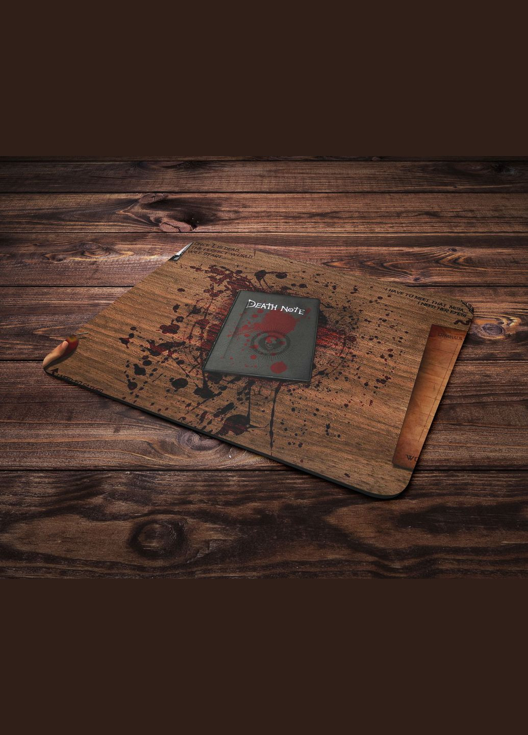 Коврик под мышку c принтом Тетрадь смерти Death Note-9, 24х20 см No Brand 1 (324078019)
