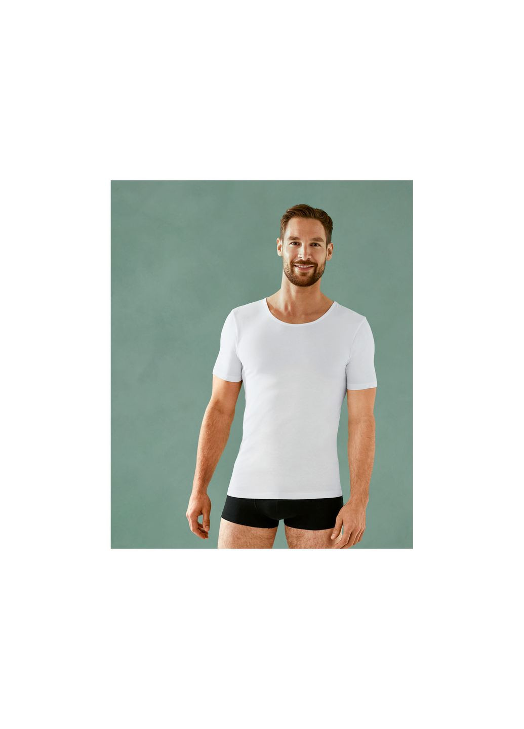 Біла футболка з волокнами морських водоростей seacell для чоловіка 370014 білий Livergy