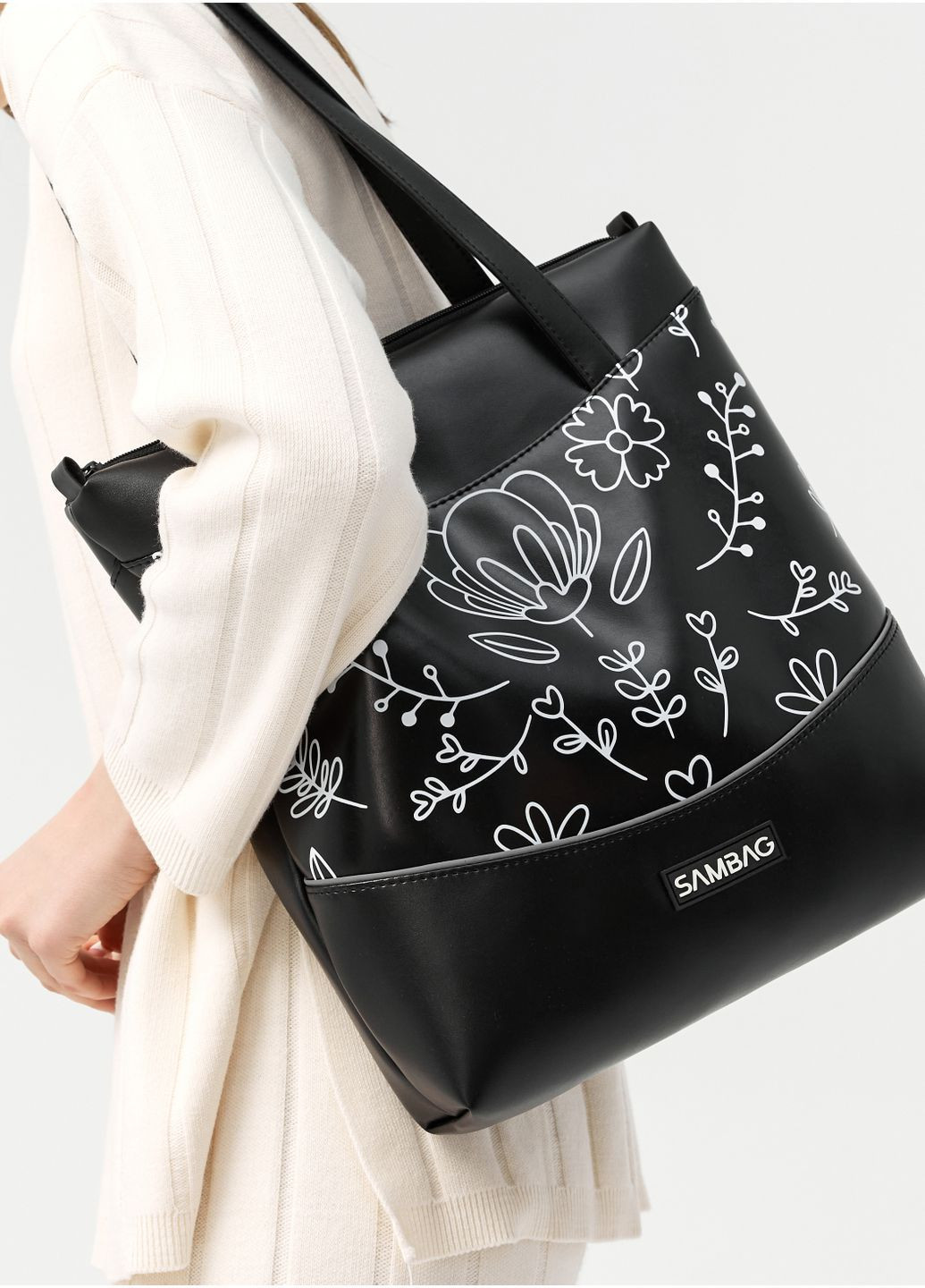 Женская сумка Shopper Черный 34х30х7 см (93140401) Sambag (367912770)