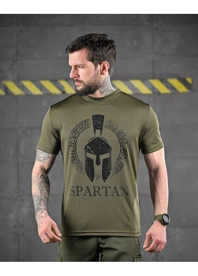 Тактическая потоотводящая футболка Oblivion SPARTAN олива мужская армейская футболка военная No Brand (393594463)