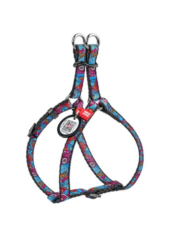 Шлея для собак Nylon с QR паспортом анатомическая "Лето" (4618) WAUDOG (398310708)