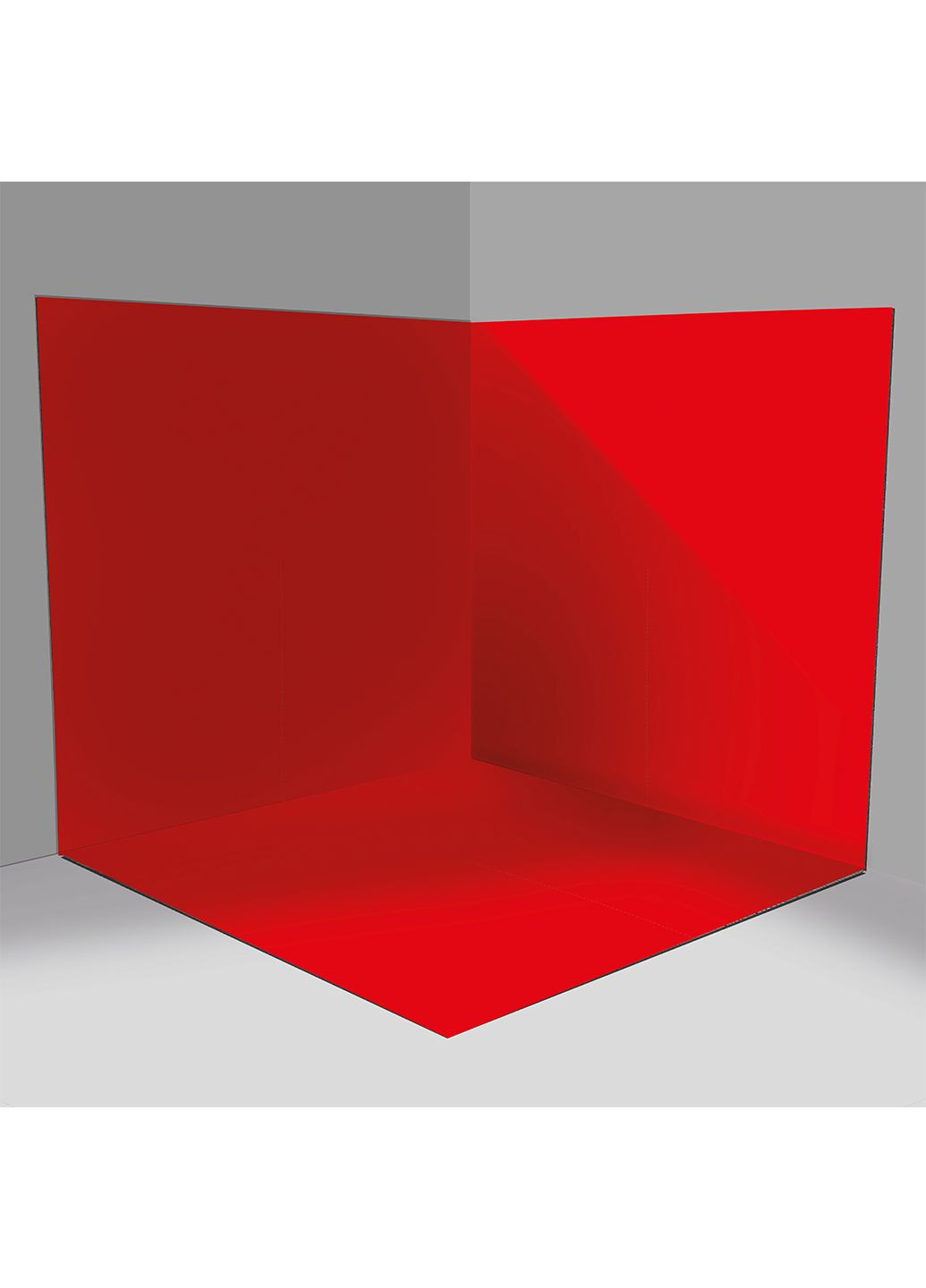 Фотофон 3D для предметной съемки виниловый угловой Красный 50х50х50см (FF-036) No Brand (302245393)