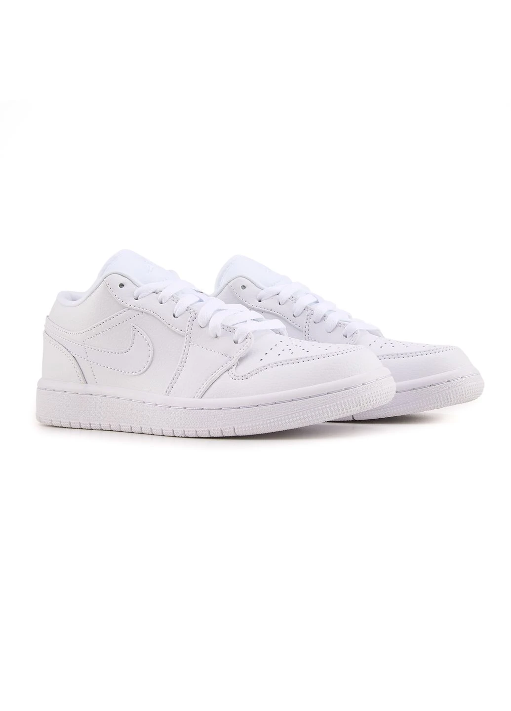 Белые летние кроссовки nike air jordan retro 1 low full white найк аир джордан No Brand