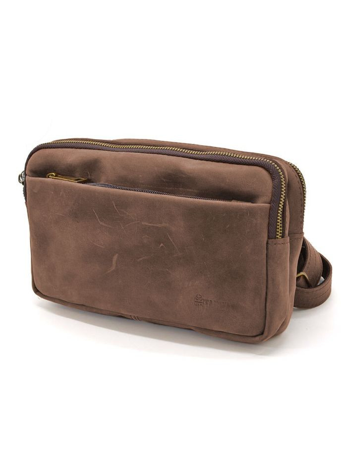 Сумка на два отделения RC0704-3md коричневая кожа. TARWA (303710465)