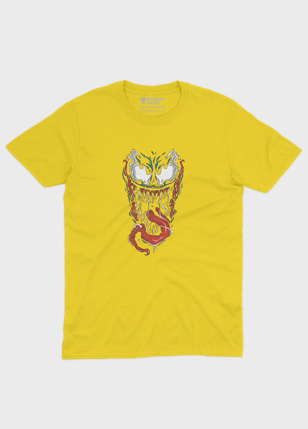 Жовта демісезонна футболка для хлопчика з принтом суперзлодія - веном (ts001-1-sun-006-013-030-b) Modno