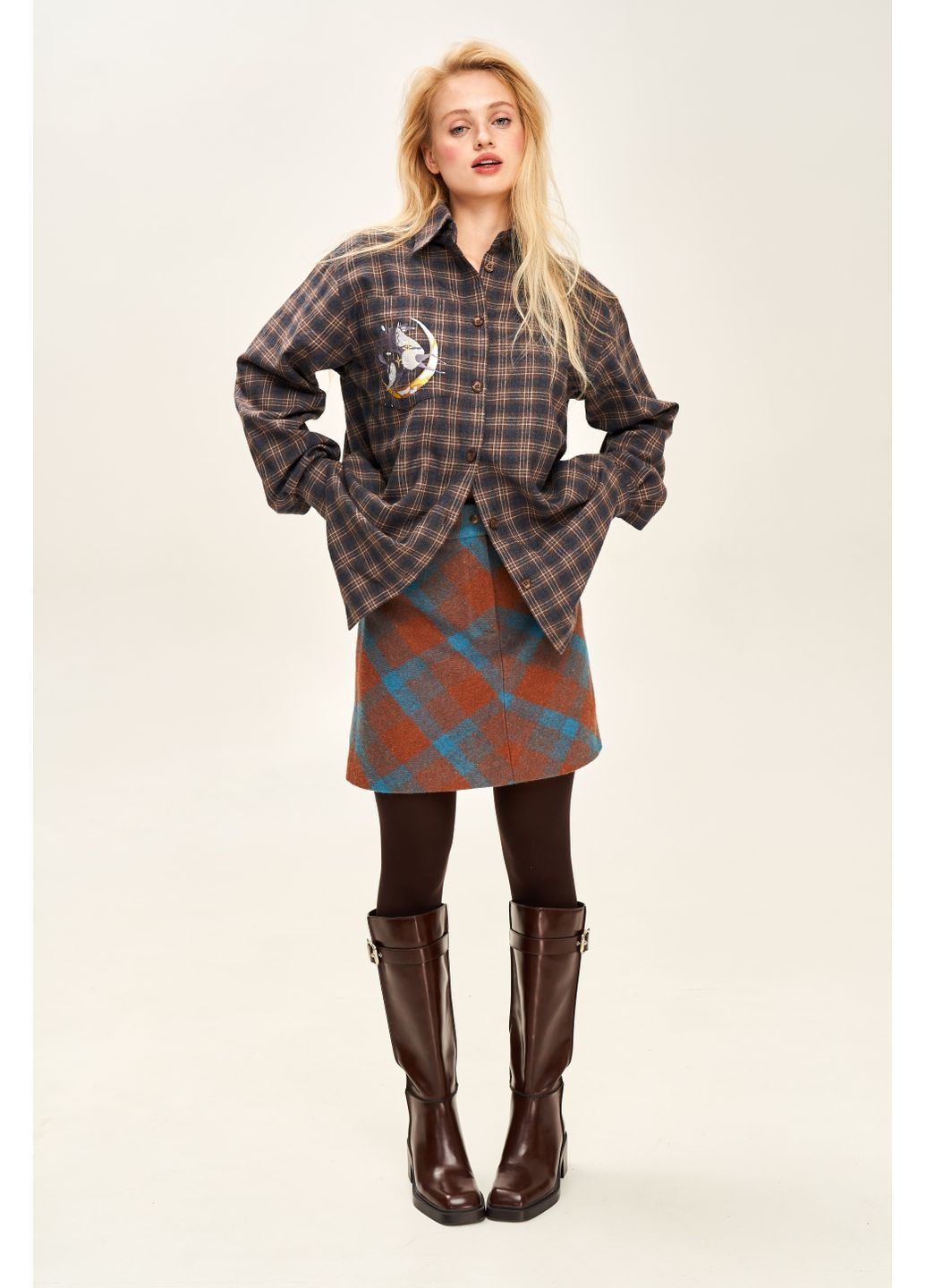 Спідниця картата міні SYNONYMS (365683715)