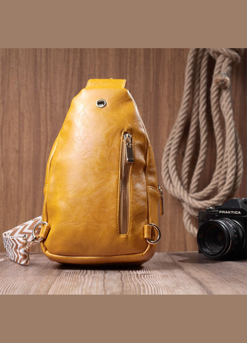 Яркая женская сумка с одной лямкой через плечо из гладкой экокожи 22769 Vintage (329150178)