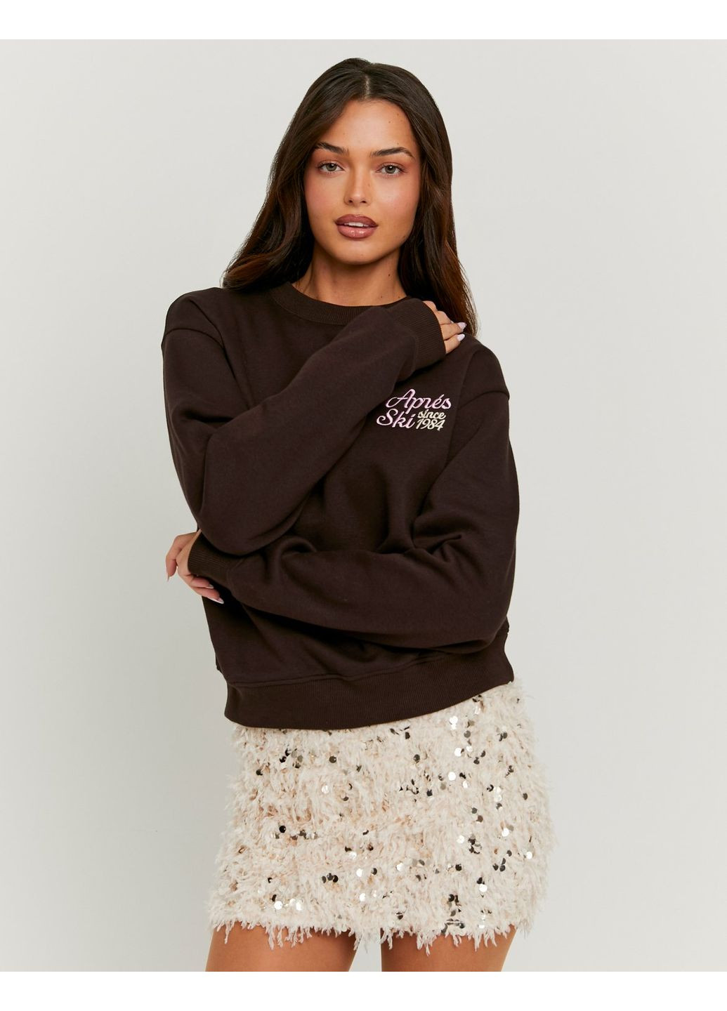 Коричневий світшот жіночий Tally Weijl (370914523)