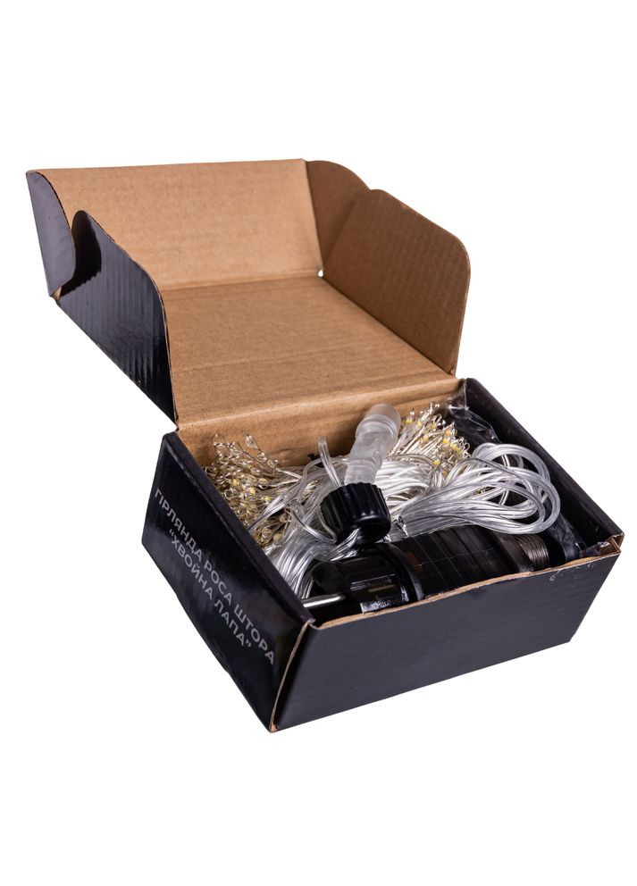 Новогодняя гирлянда комнатная штора роса Хвойная лапа 3х3 м 600 LED Желтый свет D600LED3MY Garlando (370801581)